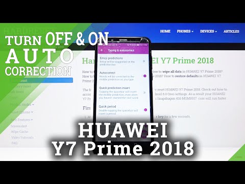 How to Enter Text Correction Options in Huawei Y7 Prime 2018 - Misspelled Words Correction