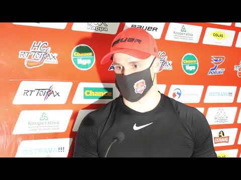 9. 1. 2021: Lukáš Kozák po utkání s HC Slovan Ústí nad Labem (4:3)