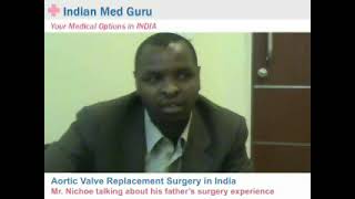 Mr. Nichoe, Kenya patient video testimonial India