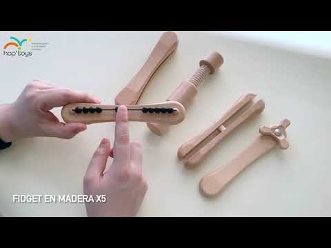 Cartel del vídeo de YouTube para Fidgets adulto de madera por 5