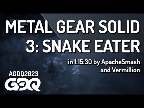 Metal Gear Solid 3: Snake Eater by ApacheSmash, Vermillion in 1:15:30- Awesome Games Done Quick 2023