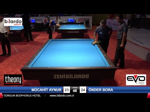 MÜCAHİT AYNUR & ÖNDER BORA Bilardo Maçı - 2018 ERKEKLER 2.ETAP-3.Ön Eleme