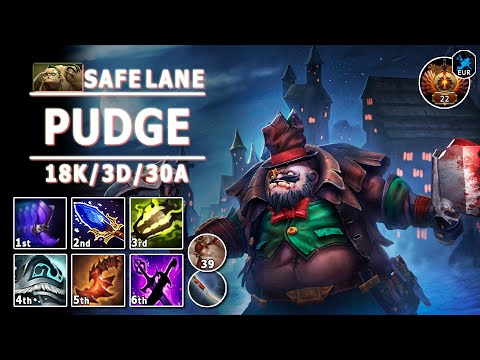 Pudge Safe Lane Carry | 7.32e | Dream Pos 1 Pudge Play | Dota 2 Immortal Gameplay