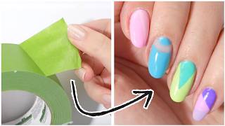 20 GENIUS Tape Nail Art Hacks You Can Do At Home!