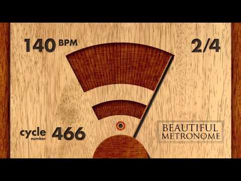 140 BPM 2/4 Wood Metronome HD