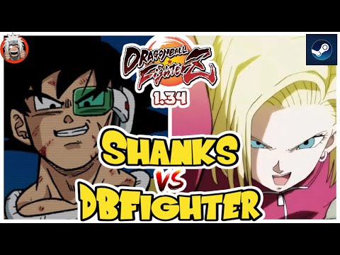 DBFZ Shanks vs DBFighter (A18, Gohan, GokuSSJ) vs (Bardock, Hit, GokuSSJ) 1.34