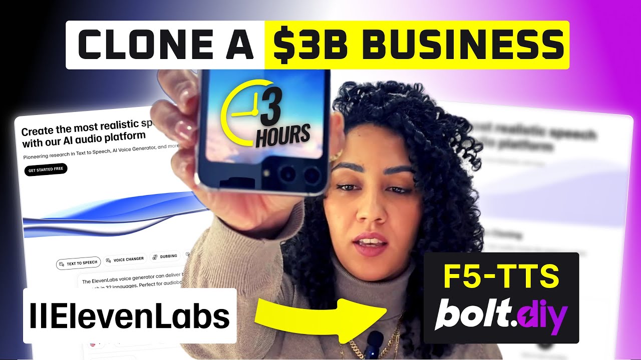 I Built An ElevenLabs Clone With NO CODE (BOLT + n8n Challenge)