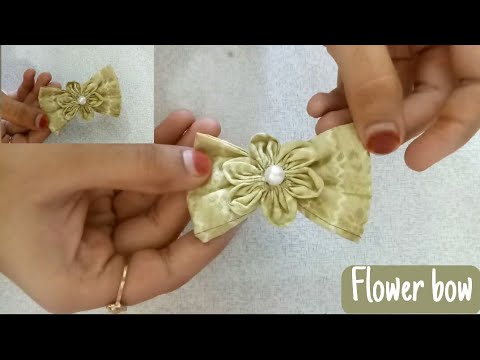Amazing fabric Bow flower easy and beautiful by samiha