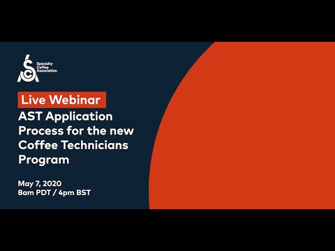 Coffee Technicians Program Authorized SCA Trainers - May 7 Webinar