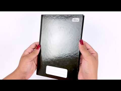 Vídeo do produto Caderno Brochura Capa Dura 1/4 Pepper Preto 80 Folhas