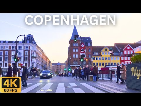 COPENHAGEN 🇩🇰 | Smuk Solnedgangstur i Danmarks Hovedstad 4K HDR🚗