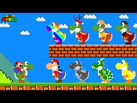 Super Mario Bros. but there are MORE Custom Yoshi