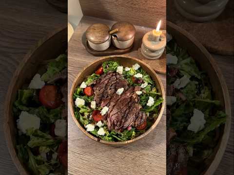 Steak salad (aka my new obsession 🤤) #steak #beefrecipe #salad