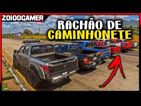 RACHÃO NA RODOVIA SÓ DE CAMINHONETE V12 BITURBO - FORZA HORIZON 5