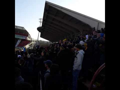 Sortie Edouard Butin lors Dijon Sochaux le 7 février 2015