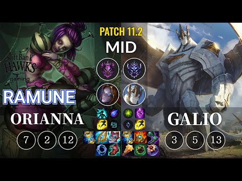 SHG Ramune Orianna vs Galio Mid - KR Patch 11.2