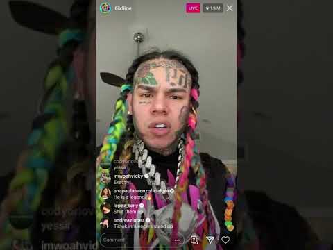 6ix9ine instagram live  break the internet today and apologize