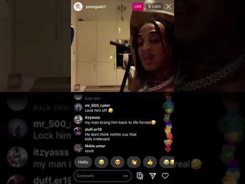 Young Adz clowning Indian on live POP A PILL