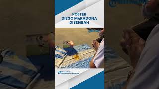 Poster Diego Maradona Disembah di Luar Stadion, Berharap Tuah Maradona Kembali Terulang