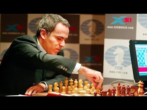 Fritz Vs Kasparov (human vs machine)  اجمل مباراة كاسباروف
