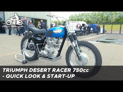 1963 Triumph TR6SC 750cc Desert Racer - quick look & start-up