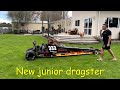 Jr Dragster Burn Out On Grass