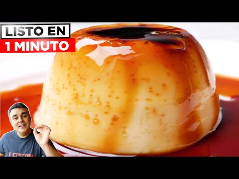 En SOLO 1 MINUTO 🍮😍 POSTRE RICO y FÁCIL ¡3 ingredientes! 😋(SIN Harina, SIN Horno)