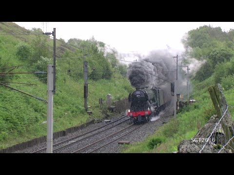 Flying Scotsman Slips at Shap summit 2/7/16.