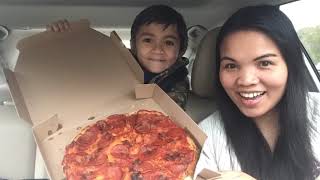 DRIVE THROUGH PICK-UP | DOMINOS PIZZA DRIVE THROUGH PICK-UP | PICKING UP MY SON AT SCHOOL |