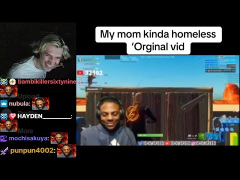 xQc Can't Stop Laughing at iShowSpeed's "My Mom Kinda Homeless" Original Video