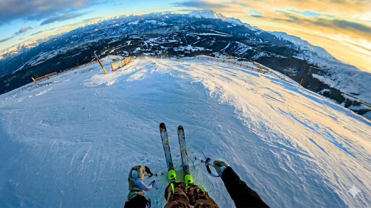 POV: Breckenridge Sunset Skiing Hits Different!