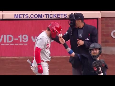 Harper Gets Hit with Ball in Head