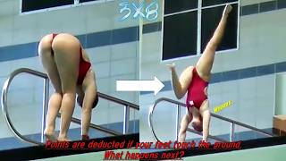 Women's Diving | Caroline Roelen | Armstand dive highlights #diving #tuffi #sports #armstanddive