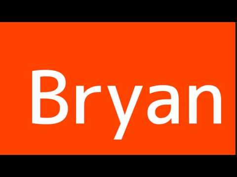 How to say Bryan in Spanish