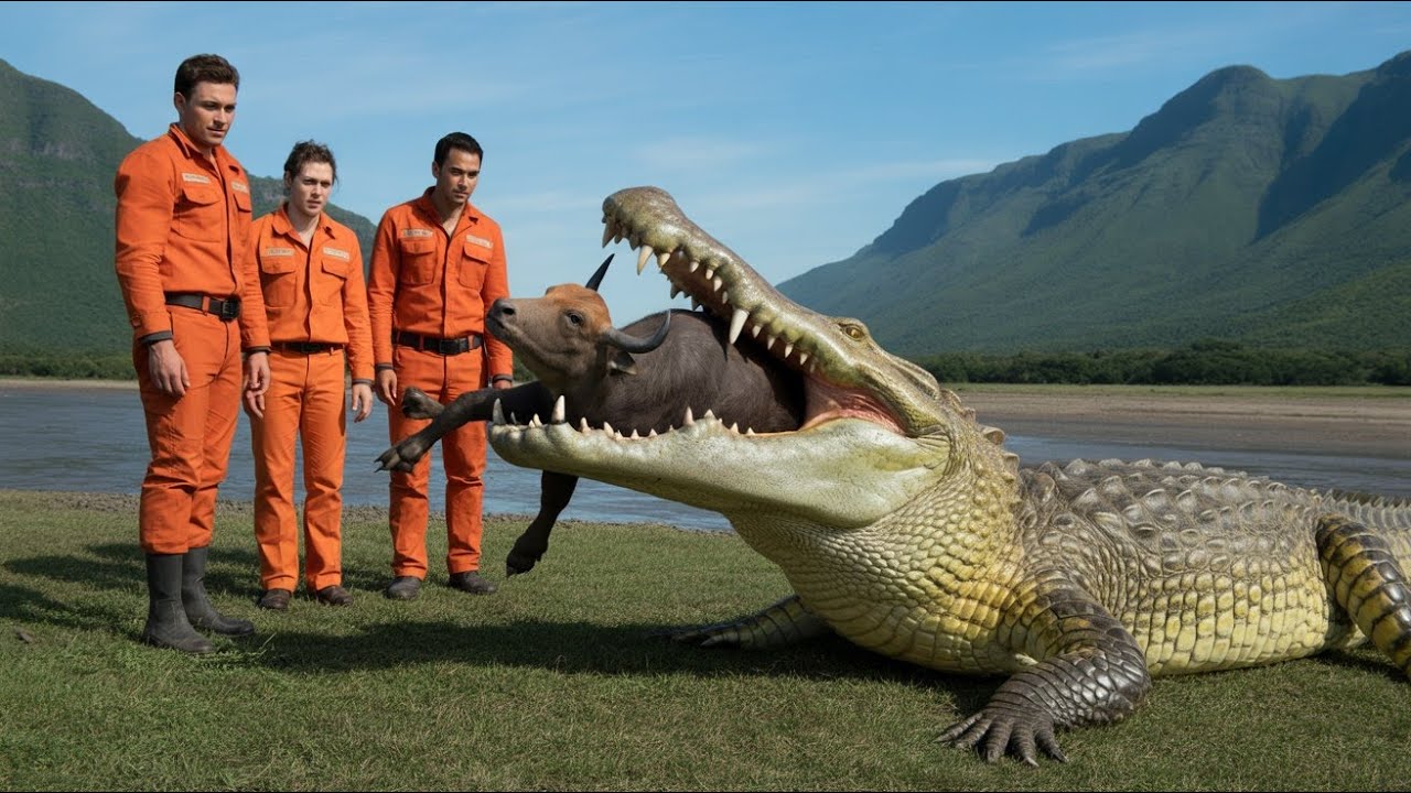 Heroic Rescue Team Saves Wounded Buffalo From a Giant Crocodile After a Fierce Struggle!