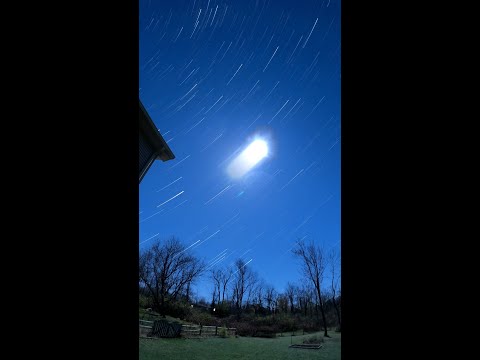 GoPro Star Trails with a Full Moon