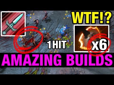 JUST 1 HIT DAGGER -  6 BATTLEFURY Phantom Assassin - AMAZING BUILDS - Dota 2