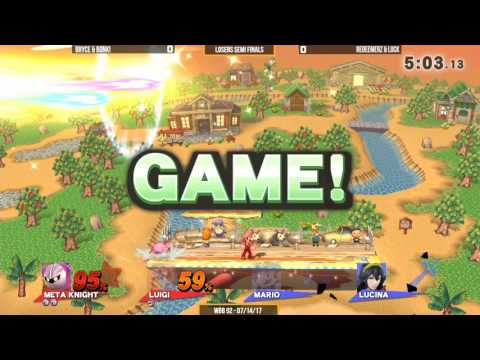 WBB #92  Bryce & Bonk! vs Luck & Redeemer Z   Losers Semi Finals   Smash 4 Doubles