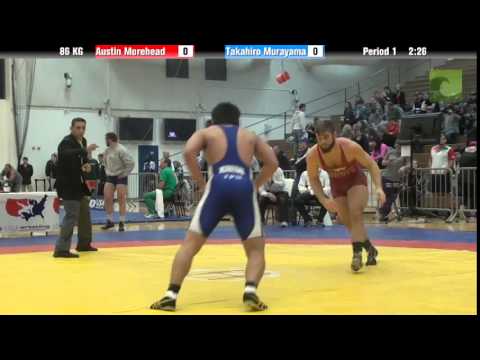86 KG R16 - Austin Morehead (NWRTC) vs. Takahiro Murayama (Japan)