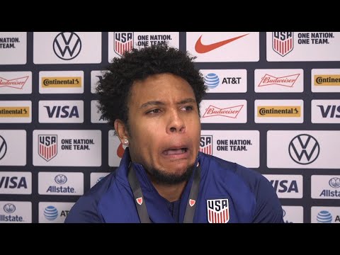 USA & Juventus Star Weston McKennie Stubs His Toe During Mix Zone 😂