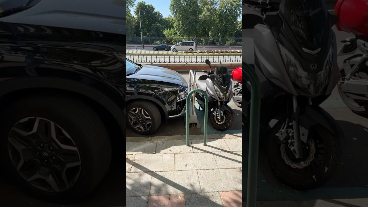 How did he manage to park it here?😅👌