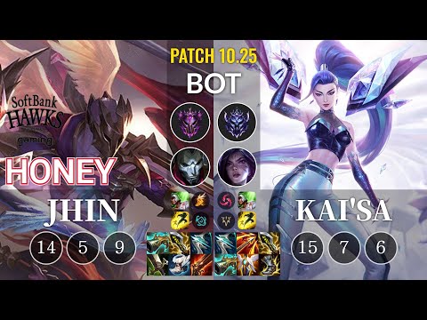 SHG Honey Jhin vs Kai'Sa Bot - KR Patch 10.25