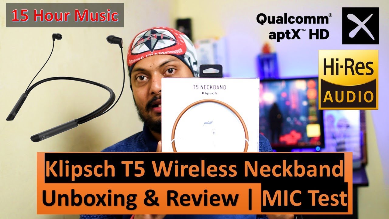 Tai nghe không dây Klipsch T5 Neckband chính hãng - Video