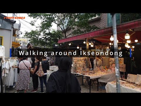 Andando pela rua Ikseondong, Jongno.