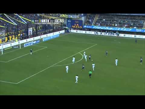 Reventó el travesaño. Boca 1 - Quilmes 0. Fecha 17. Primera División 2015. FPT.