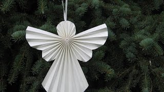 DIY how To Make Paper Accordion Angels, EASY,  Last minute DIY for Family & Friends