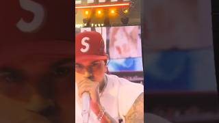 More of Chris Brown looking at the camera on stage👀