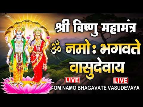 LIVE : श्री विष्णु महामंत्र - ॐ नमो भगवते वासुदेवाय - Om Namo Bhagavate Vasudevaya - Vishnu Mantra