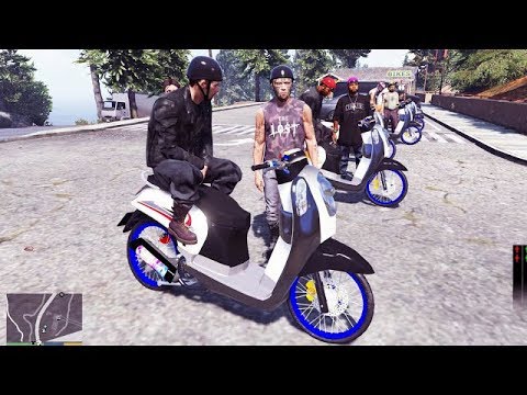 GTA 5   LEBARAN RAWAN BEGAL KONVOI HONDA SCOOPY