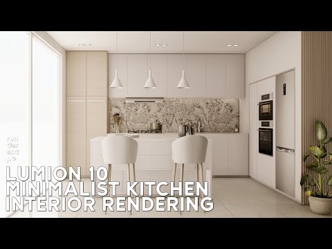 Minimalist Kitchen Lumion 10 Quick Interior Rendering | Fast & Easy